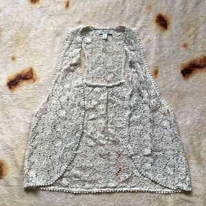 Banana Republic Cream/White Lace Vest
